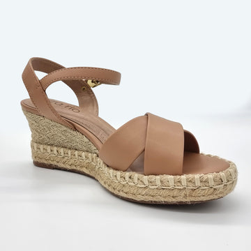 Beira Rio 8486-108 Espadrille Wedge Sandal in Tan